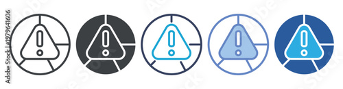 Risk Management icon set multiple style collection