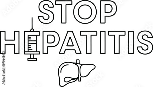 Awareness campaign poster to stop the spread of hepatitis