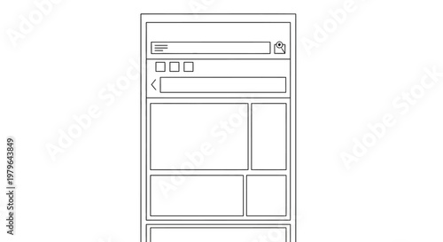 Digital Interface Wireframe Template