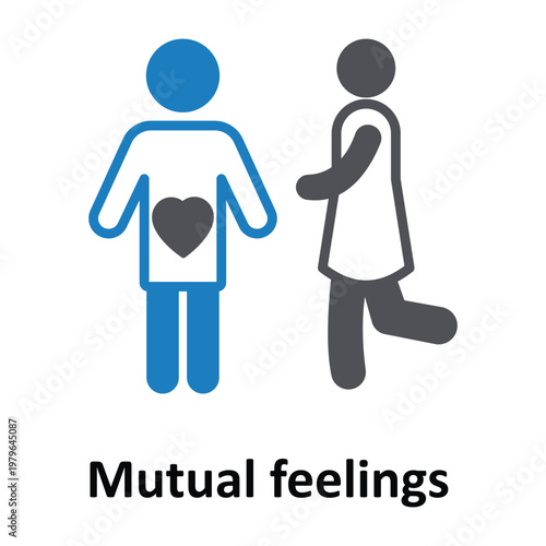 Mutual feelings Vector icon which can easily modify or edit