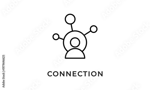 Connection vector icon isolated on white background