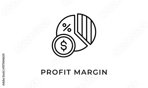 Profit Margin vector icon isolated on white background