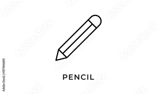 Pencil  vector icon isolated on white background