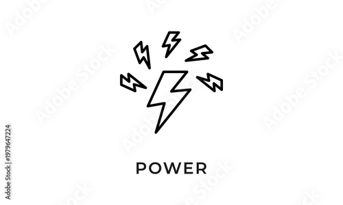 Power  vector icon isolated on white background