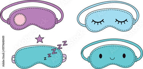 Cute Sleep Mask Set with Fun Designs and Soft Materials for Comfort and Better Sleep