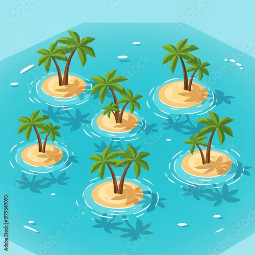 Rising sea levels threaten tropical islands.