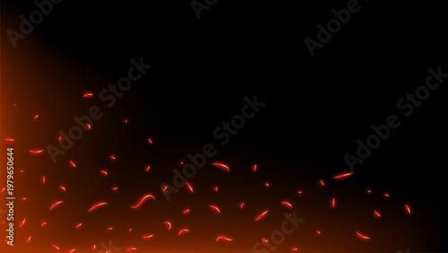 Flame Sparkle Light Effect on Dark Background