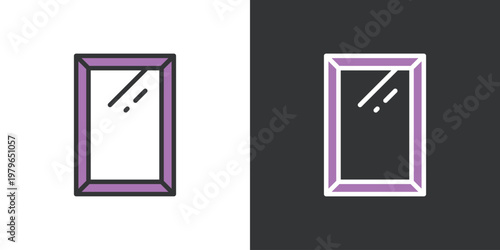 シンプルな置き鏡アイコン