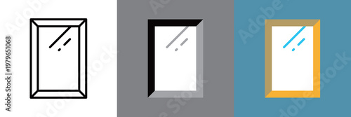 シンプルな置き鏡アイコン