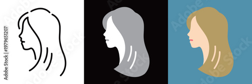 シンプルなヘアサロンアイコン