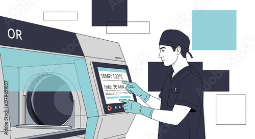 Medical Professional Operating Sterilization Machine in Operating Room