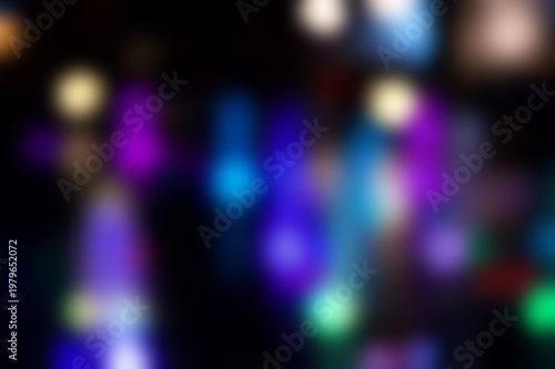 Abstract bokeh lights creating colorful glowing background