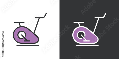 シンプルなサイクルマシンアイコン