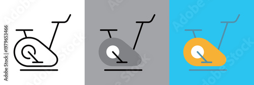 シンプルなサイクルマシンアイコン