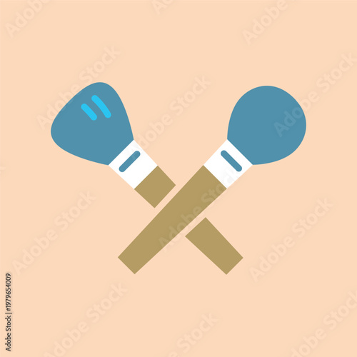 シンプルなメイクブラシアイコン