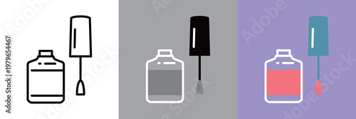 シンプルなマニキュアアイコン