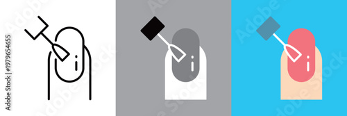 シンプルなネイルサロンアイコン