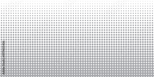 Set of halftone dots gradient pattern texture isolated on white background. Straight dotted spots using halftone circle dot raster texture. Vector blot half tone collection.