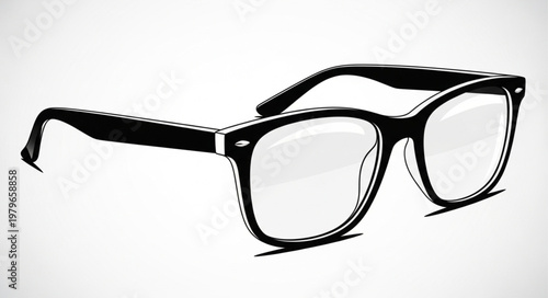 glasses on black background