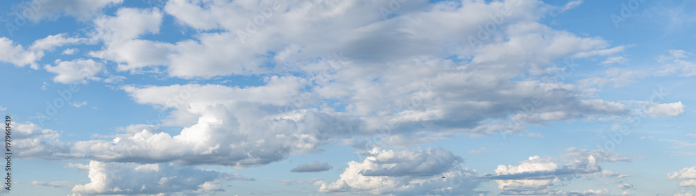 Fototapeta premium cloudscape, real natural photo of the blue sky withwhite clouds. design element