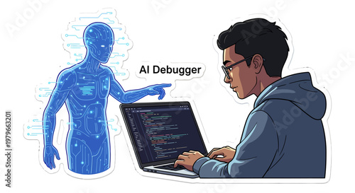 programmer debugging AI human resources technology