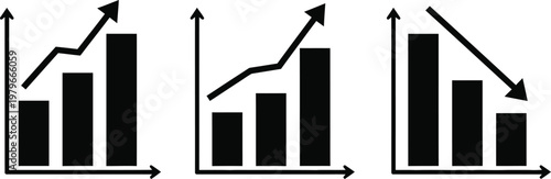 Business growth and decline a visual representation of market trends