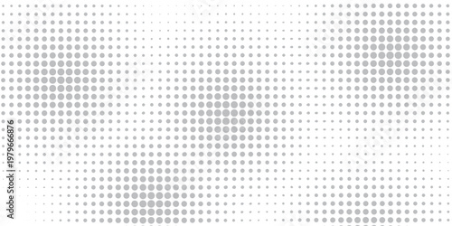 Set of halftone dots gradient pattern texture isolated on white background. Straight dotted spots using halftone circle dot raster texture. Vector blot half tone collection.