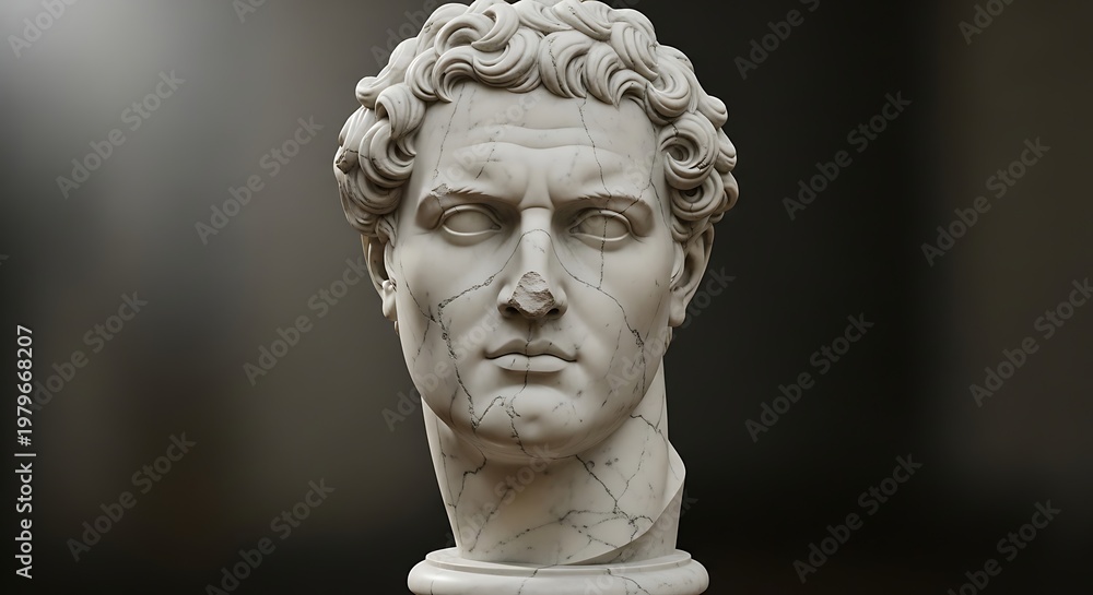 Fototapeta premium A 3d Rendering Of A Bust Of A Man's Head