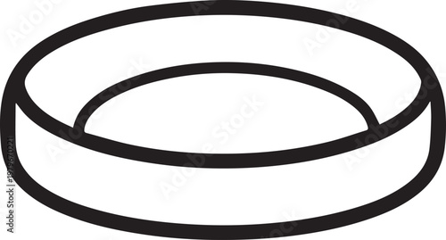 Minimalist illustration of a ring, perfectly centered, capturing a sense of simplicity and design.