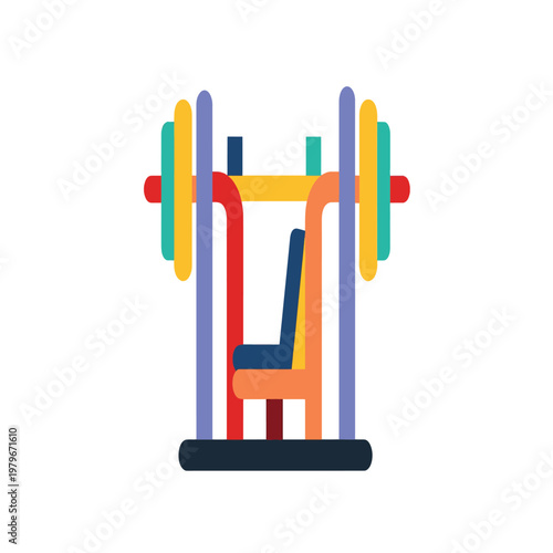 Hack squat machine vector illustration. eps
