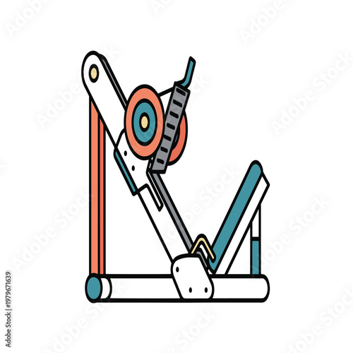 Leg Press Machine Fitness Equipment Art. eps