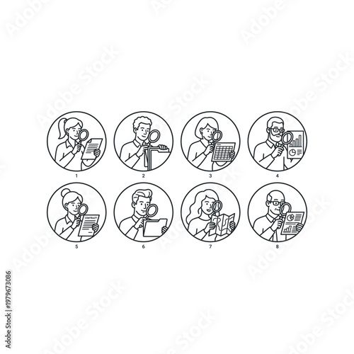 People wearing headsets and using computers.