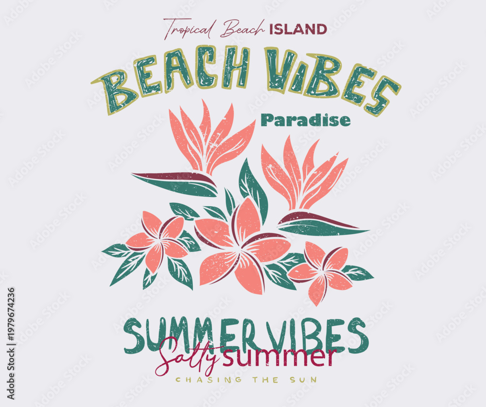 Obraz premium Abstract flower artwork. Tropical flower vector graphic design for apparel, stickers, posters, background and others.