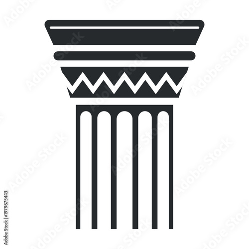 Antique column icon design vector for architectural and historical themed projects and artworks