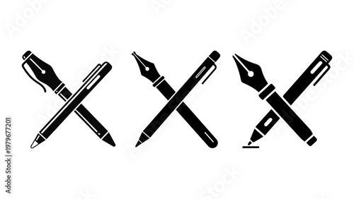 Black and white pencil sketch of a sharp medieval iron sword and an old steel hammer isolated on a white background as construction tools and weapons