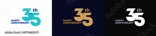 Abstract Twist Logo Anniversary 35, 35 Happy Anniversary with Luxury and Elegance. Editable file