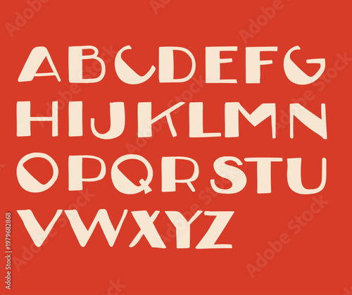 Bild auf Leinwand Font set design