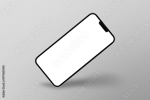 Floating Smartphone Mockup Minimal Shadow Clean UI Display