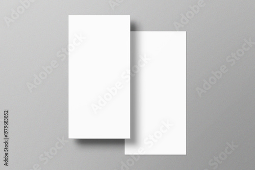 Vertical DL Paper Mockup Set Minimal Clean Branding Layout