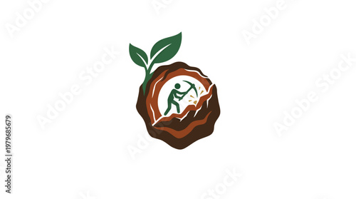 Mining and Growing Concept Logo