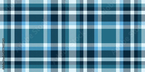 Commercial plaid pattern fabric, row tartan vector seamless. Creative texture textile background check in cyan and light colors.