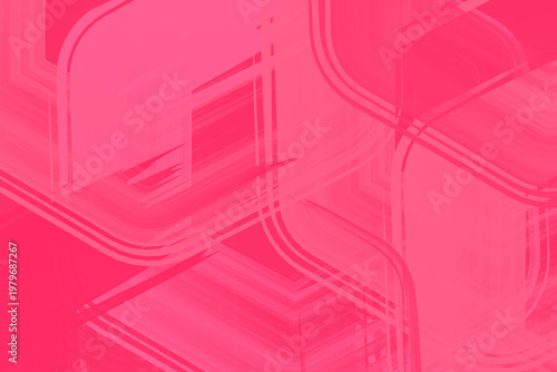 Abstract Vibrant Pink Fluid Waves and Overlapping Curves Background