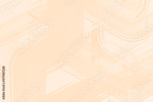 Peach Modern Abstract Background with Geometric Lines and Curves
