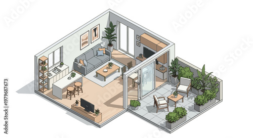 Modern house interior design.