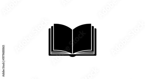 Open Book Icon Simple Design.