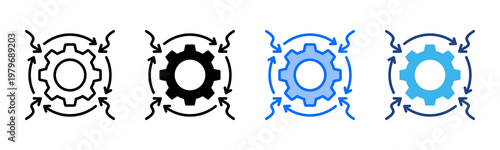 Strategic Alignment icon set multiple style collection