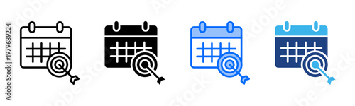 Vision Planning icon set multiple style collection