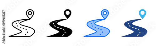 Εκτύπωση καμβά Vision Pathway icon set multiple style collection