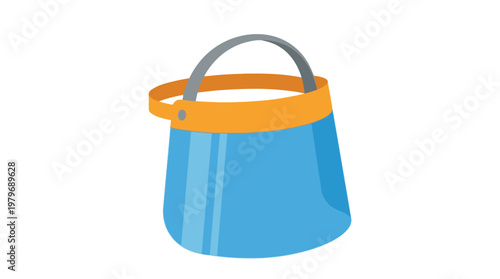 A blue face shield with an orange head strap, designed for protection against airborne particles and splashes, commonly used in medical and industrial settings