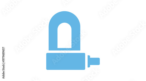 A stylized icon representing a padlock, suitable for digital use or simple graphic design applications